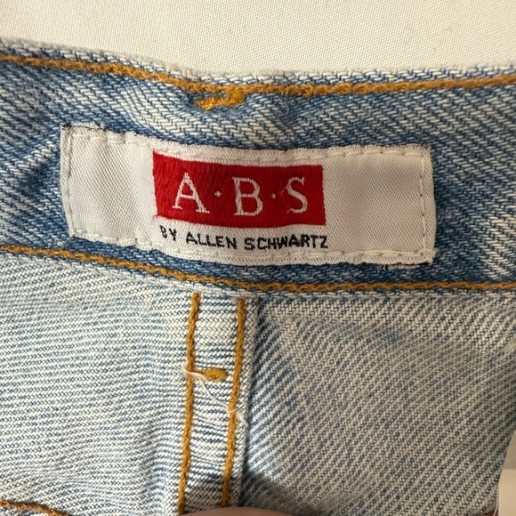 ABS by Allen Schwartz Vintage 100% Cotton Button Fly Embroidered Jeans Size 10 - Picture 10 of 12